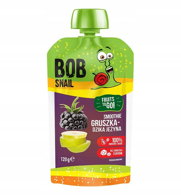 8x BOB SNAIL Smoothie MIX SMAKÓW Bez Dodatku Cukru Mus