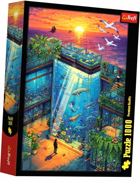 Puzzle TREFL 1000 Spojrzenie w Głębię – Futurystyczne Akwarium AI