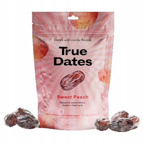 True Dates Sweet Peach Daktyle Brzoskwiniowe 100g Bez Cukru