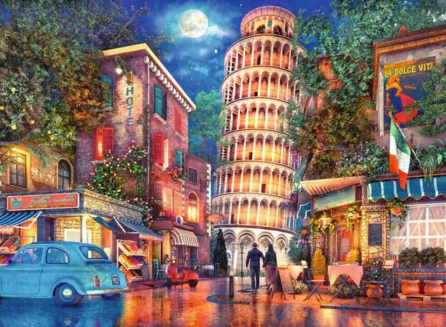 Puzzle 2D: Piza 500el