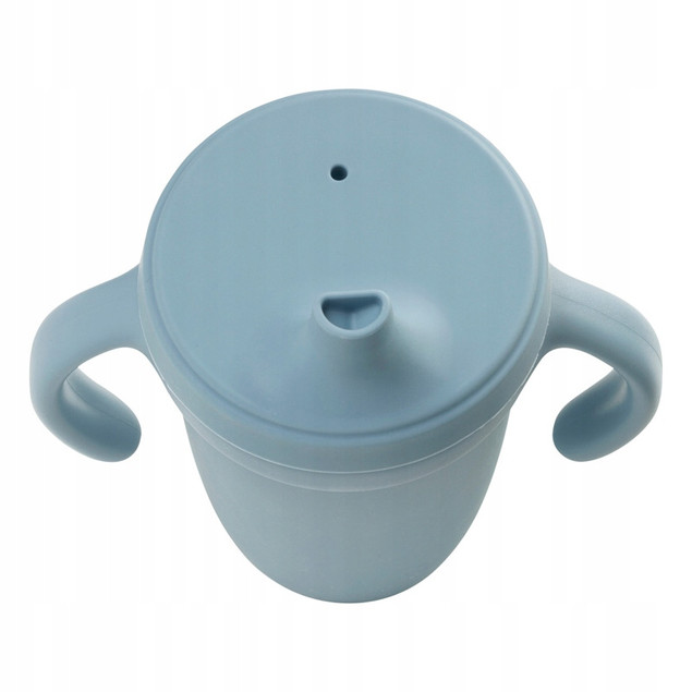 Kubek do nauki picia b.box 240 ml z ustnikiem silikonowy błękitny 6m+