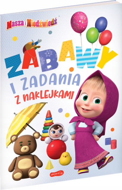 Masza i Niedźwiedź Zabawy i Zadania z Naklejkami 3+ HarperKids