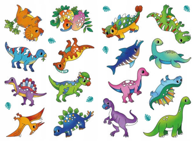 Kolorowanka z tatuażami – świecą w ciemności! Małe dinozaury WYDAWNICTWO