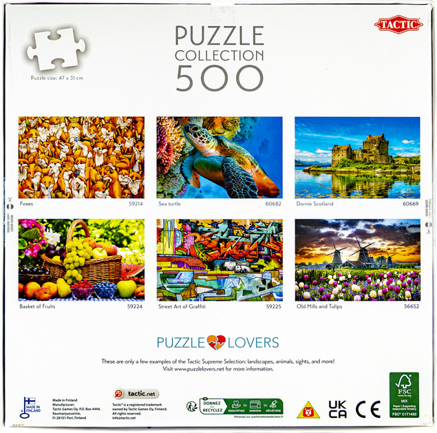 Puzzle Tactic 500 Sea Turtle - Układanka z Żółwiem Morskim