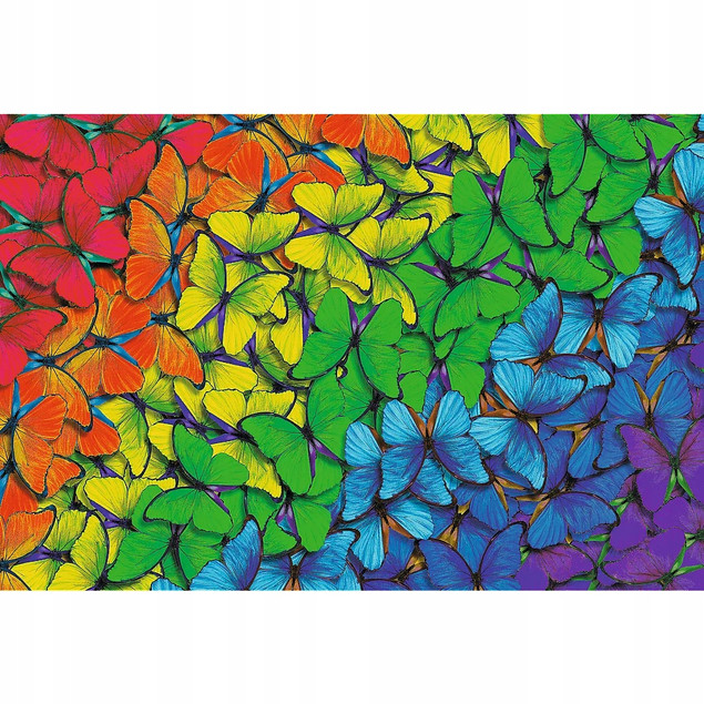 Puzzle drewniane 500+1 Tęczowe motyle TREFL
