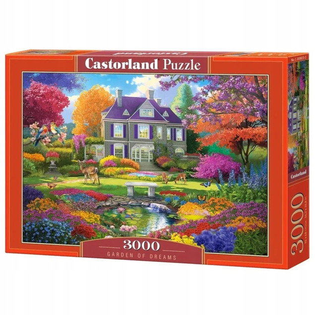 PUZZLE 3000 DOM OGRÓD NATURA KWIATY CASTOR 9+