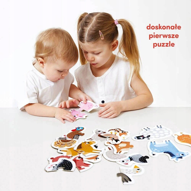 Puzzle Do Pary Zwierzątka na Wsi - CzuCzu