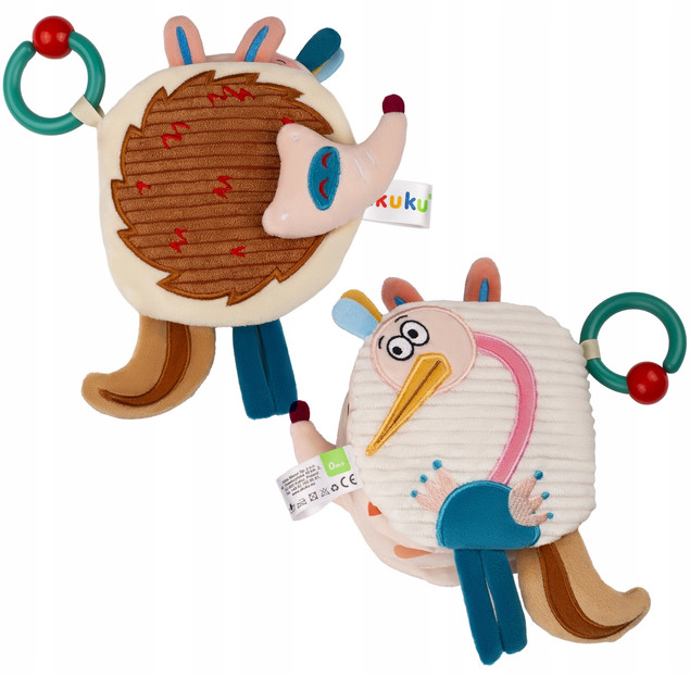 Pluszowa książeczka sensoryczna, 0m+ | Akuku