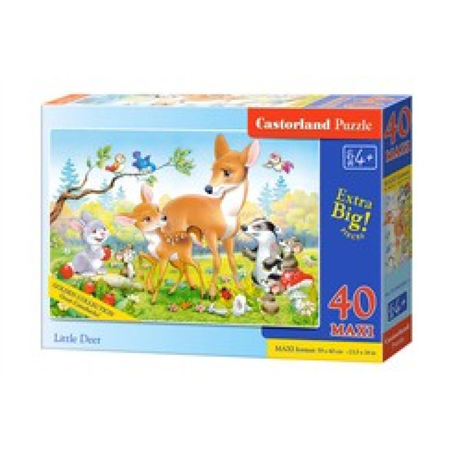 Puzzle 40 Układanka ZWIERZAKI Jelonek Natura Królik Myszki 4+ Castorland