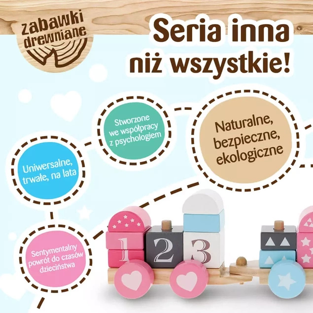 ZABAWKA DREWNIANA PIESEK BOBASKI I MIŚ TREFL