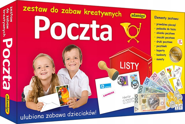 MAŁA POCZTA Zestaw Do Zabaw Kreatywnych 4+ Adamigo