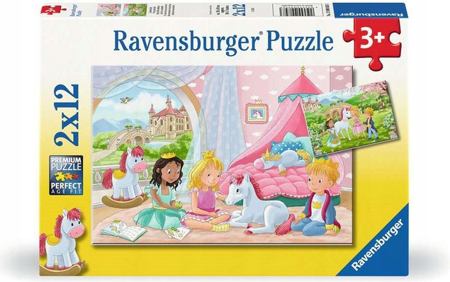 RAVENSBURGER Puzzle Królewscy Przyjaciele 2x12 elementów