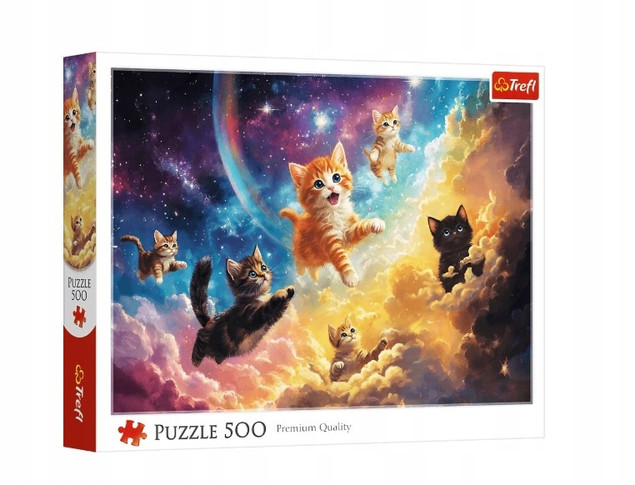 Puzzle Trefl 500 elementów Kosmiczne Kotki 37557