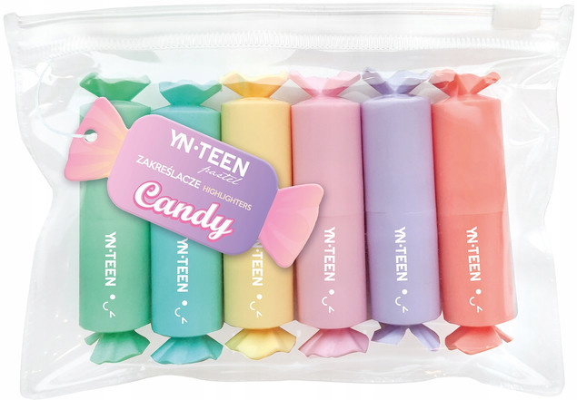 Zakreślacze Pastelowe Candy 6 kolorów