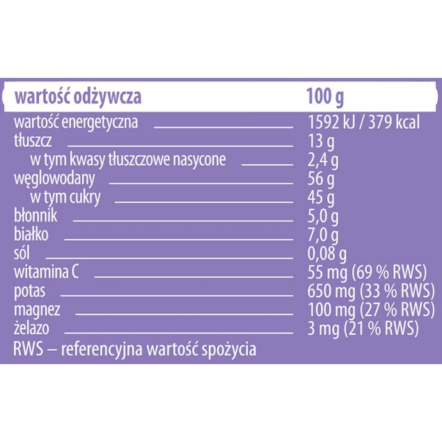 Kulki w pudrze Dobra Kaloria z czarnej porzeczki 65 g