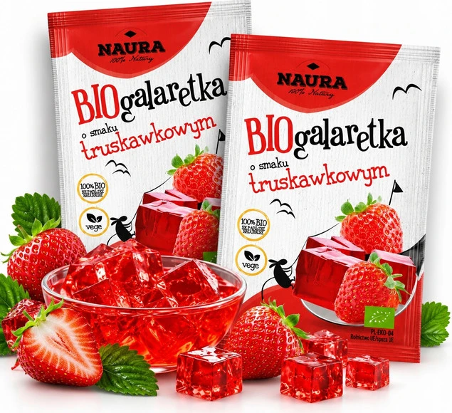Naura BIO Naturalna Wege Galaretka Truskawkowa x2_1
