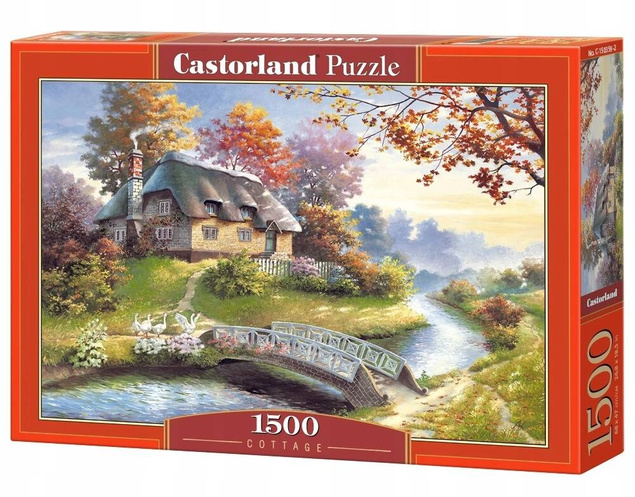 Puzzle 1500 Układanka Domek CHATKA Most Krajobraz Widok 9+ Castor