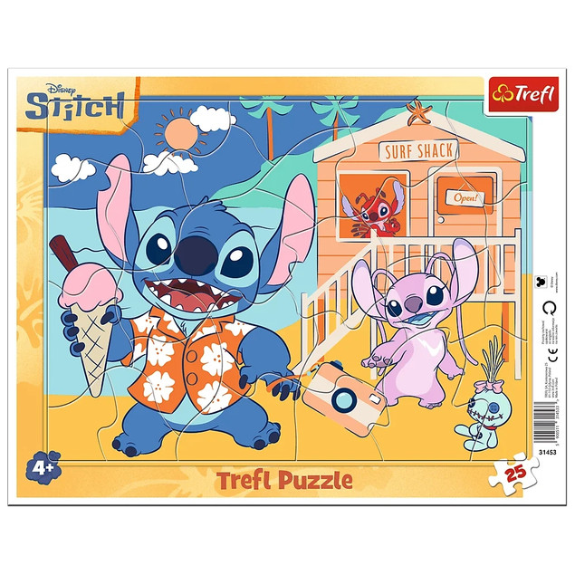 Puzzle Trefl 25 elementów Puzzle ramkowe Disney 25 el. Radosny Stitch
