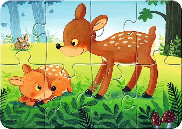 Puzzle Ravensburger 20 elementów Małe rodziny zwierząt