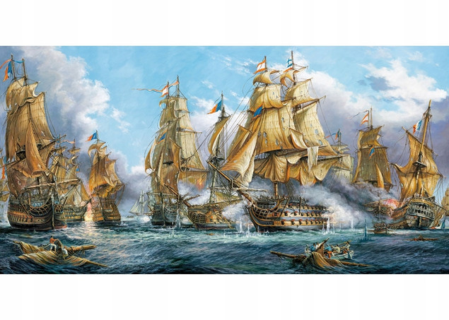 Puzzle 4000 Układanka BITWA MORSKA Statek Morze Krajobraz 9+ Castor