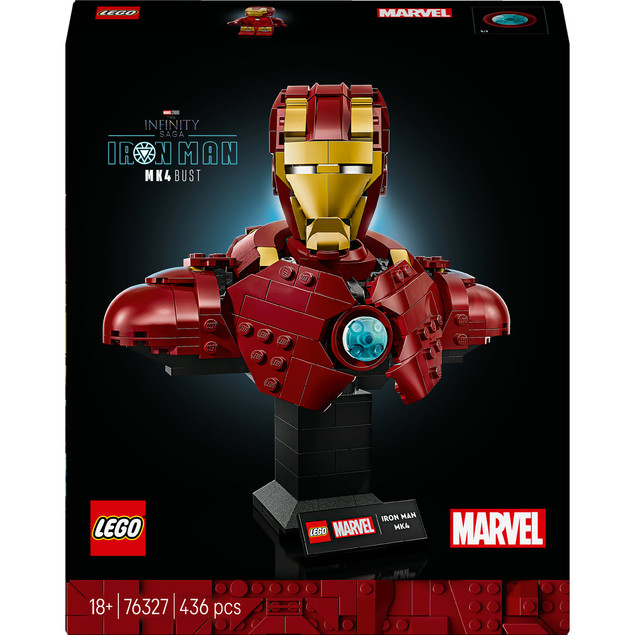 LEGO 76327 Marvel Popiersie Iron Man MK4 Model Kolekcjonerski