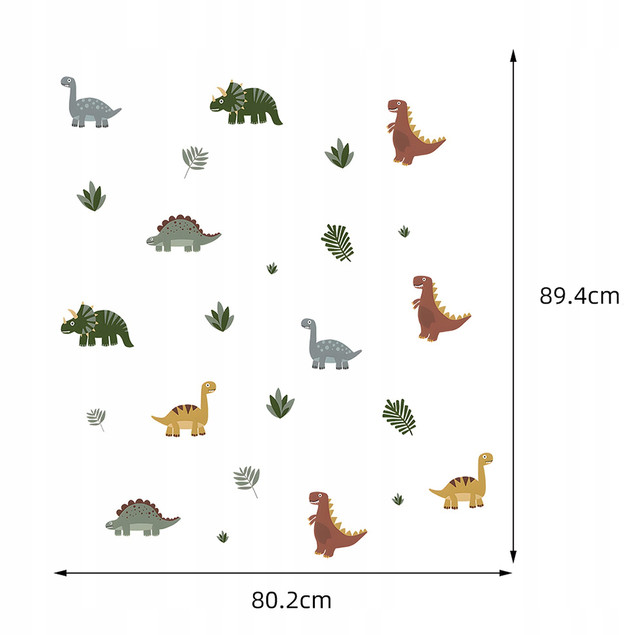 Naklejki Samoprzylepne Dinozaury Na Ścianę Sufit Do Pokoju Dziecka