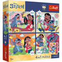 Trefl Puzzle Lilo & Stitch 4x88 el. Kosmiczny Stitch + Plakat Kolekcjonerski