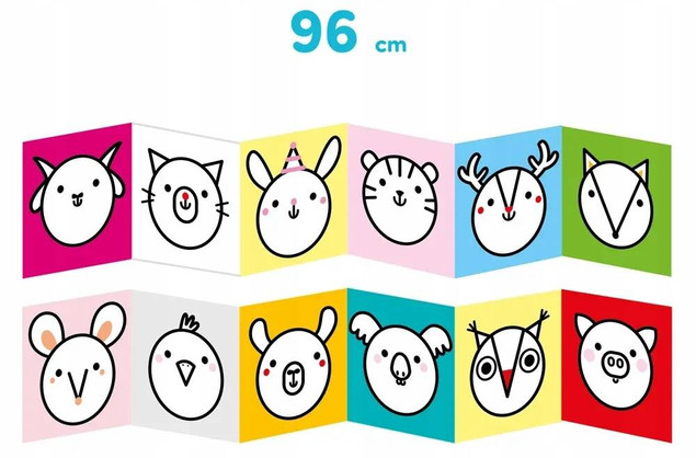 Dłuuugie Rysowanki Zwierzęta Kolorowanka Kreatywna 18M+ CzuCzu