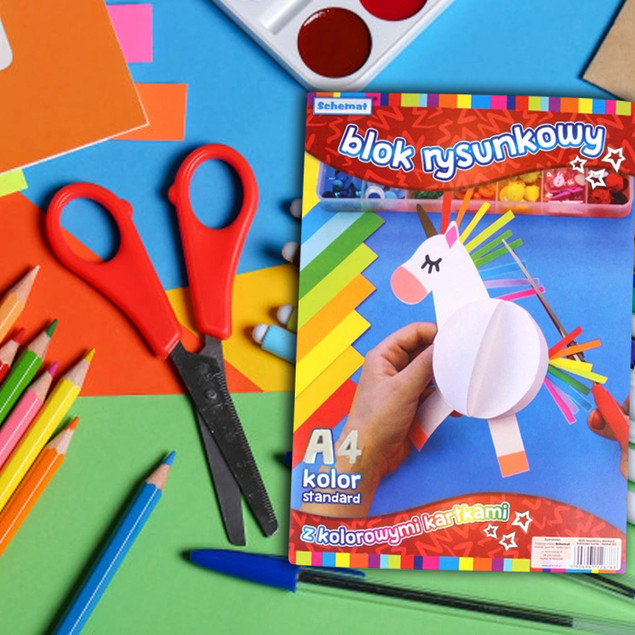 Blok rysunkowy A4 KOLOR Schemat