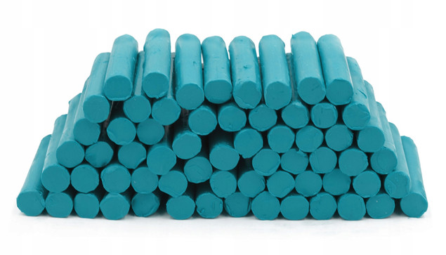 Plastelina Szkolna 1kg TURKUSOWA w Laseczkach Luzem MONA