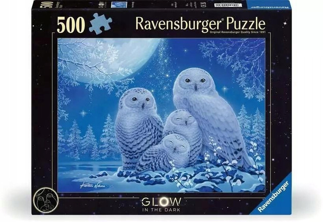 PUZZLE 500 ŚWIECĄCE - SOWY