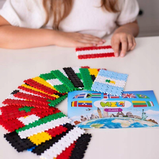 Klocki Meli Minis Flags 700 szt. | Edukacyjne Klocki Flagi Świata