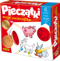 Adamigo Pieczątki Zwierzątka Stemple z Kredkami Zestaw Kreatywny 3+ ADM6144