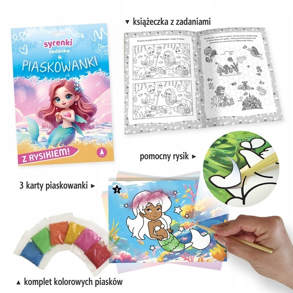 Zadanka i Piaskowanki SYRENKI z Piaskiem i Rysikiem 5+ Skrzat