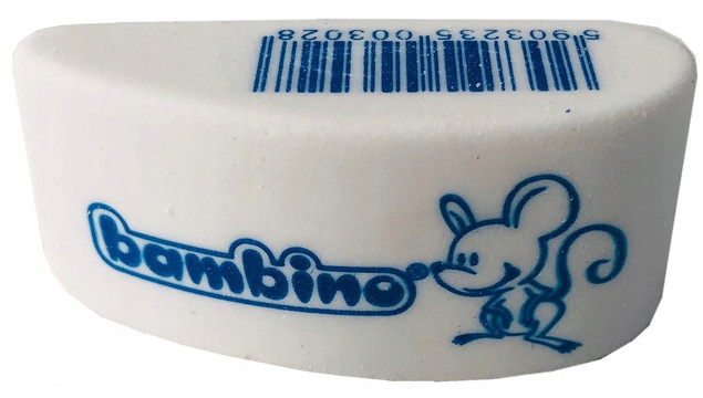 Gumka do Mazania Bambino Myszka Biała Szkolna