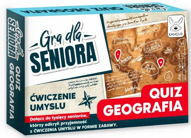Gra planszowa Gra dla Seniora. Quiz Geografia Kangur_1