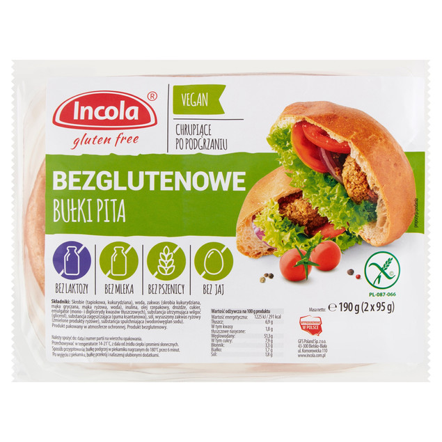 Bułka pita Incola bezglutenowa 2x95 g