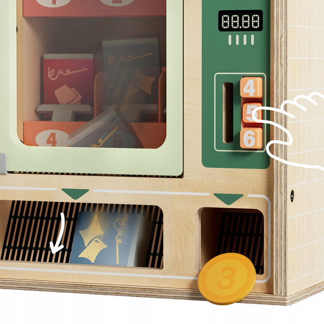 Topbright Edukacyjny Zabawkowy Automat dla Dzieci 36m+ Drewno