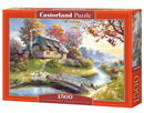 Puzzle 1500 Układanka Domek CHATKA Most Krajobraz Widok 9+ Castor