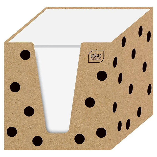 Bloczek papierowy KRAFT Interdruk biały 9x9x9cm