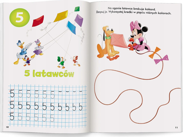 Disney uczy Miki Ćwiczenia z naklejkami Cyfry Praca zbiorowa