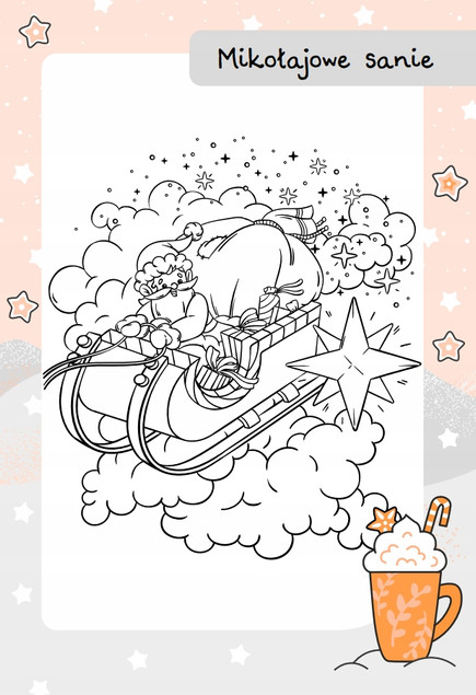 Malowanki z Mikołajem. Gwiazdka