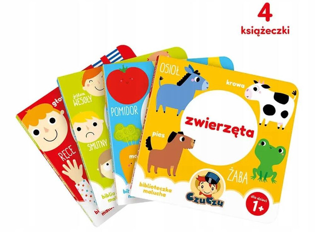 Biblioteczka Malucha 4 książeczki harmonijki 1+ CzuCzu