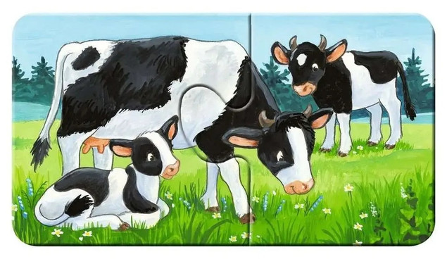 Puzzle Ravensburger 9 elementów Zvířecí rodiny 2 lata +