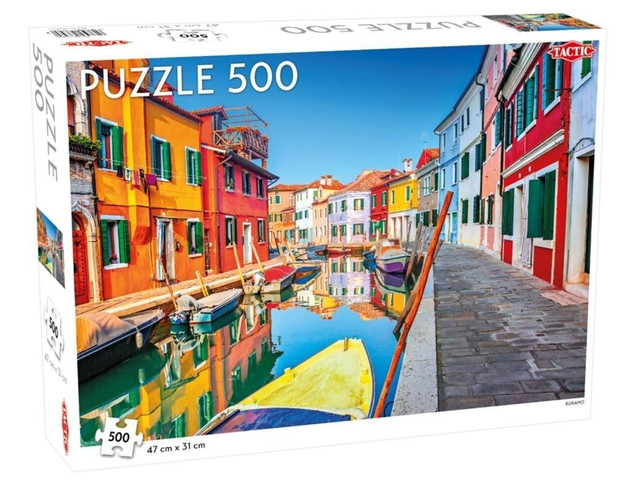Puzzle Tactic 500 elementów Burano | Malownicza Wyspa Wenecka