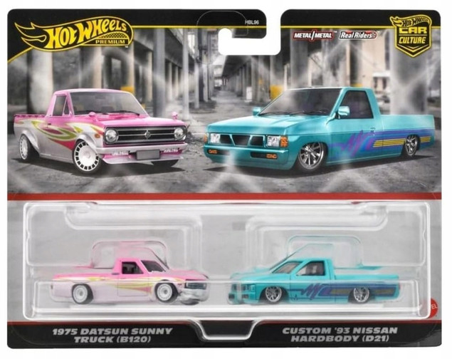 Hot Wheels Premium 2-Pack Datsun SUNNY TRUCK & Custom '93 NISSAN HARDBODY 1:64 HRR78