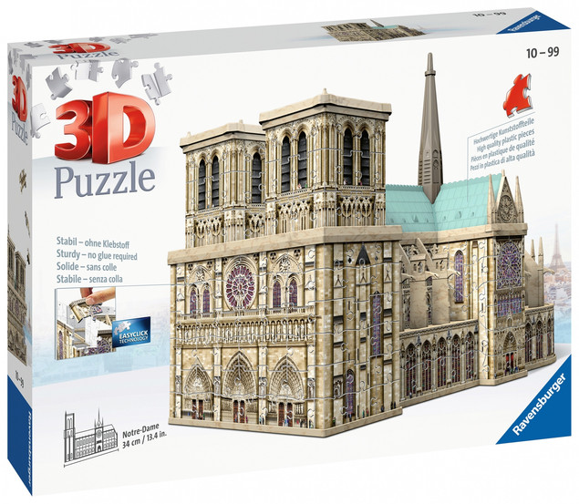 Puzzle 3D Katedra Notre Dame Ravensburger 324 Elementy