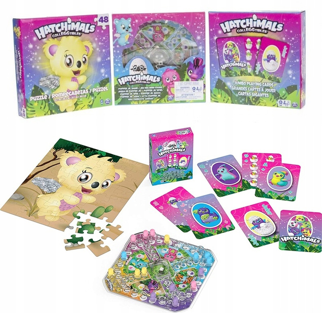 Gry Z Puzzlami Hatchimals Colleggtibles Popper Junior Karty 3+ Spin Master