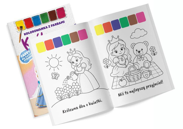 Kolorowanka z farbami Królewny – Praca zbiorowa