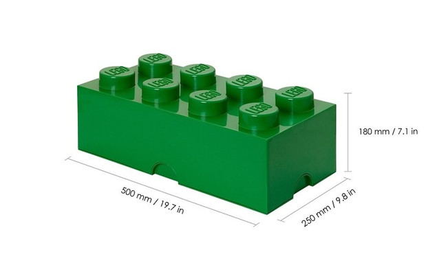 Pojemnik na Klocki LEGO Brick 8 Zielony – Duży Organizer